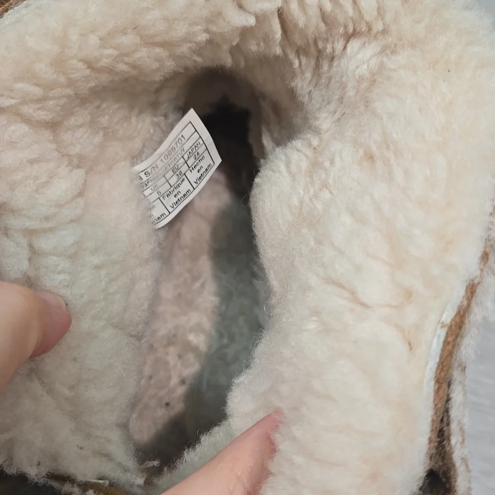 Ugg Australia Women Cozy Leather Bow Suede Sheepskin Boots Shoes Sz 7